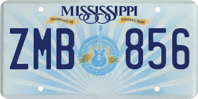 MS license plate ZMB856