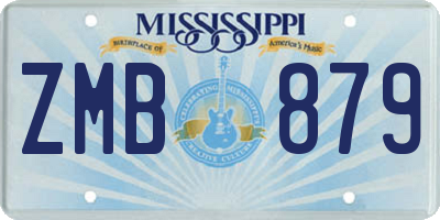 MS license plate ZMB879