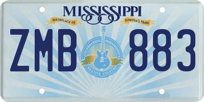 MS license plate ZMB883