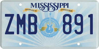 MS license plate ZMB891
