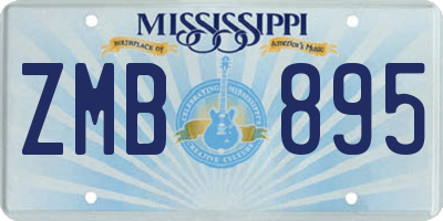 MS license plate ZMB895