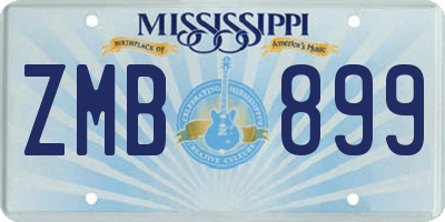 MS license plate ZMB899
