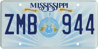 MS license plate ZMB944