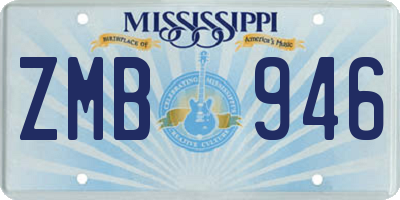 MS license plate ZMB946
