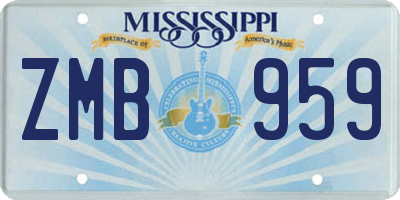 MS license plate ZMB959