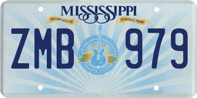 MS license plate ZMB979