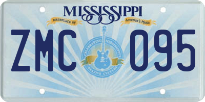 MS license plate ZMC095