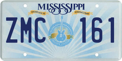 MS license plate ZMC161