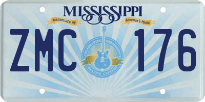 MS license plate ZMC176
