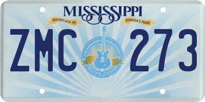 MS license plate ZMC273