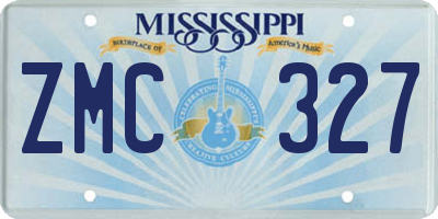 MS license plate ZMC327