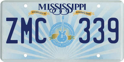 MS license plate ZMC339