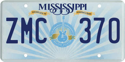 MS license plate ZMC370