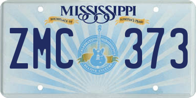 MS license plate ZMC373