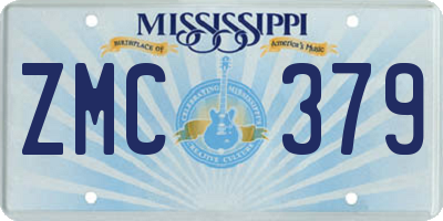 MS license plate ZMC379