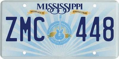 MS license plate ZMC448