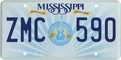 MS license plate ZMC590