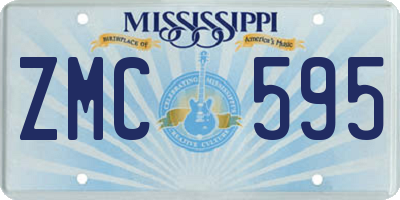 MS license plate ZMC595