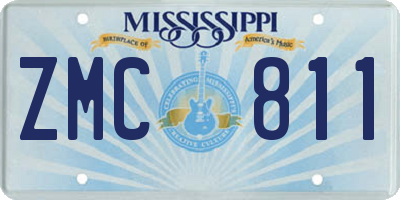 MS license plate ZMC811