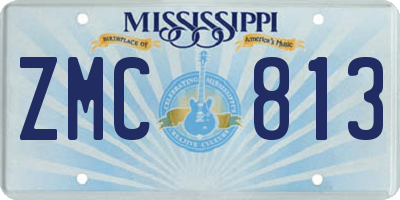 MS license plate ZMC813