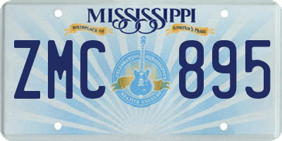 MS license plate ZMC895