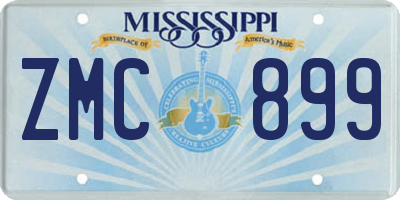 MS license plate ZMC899