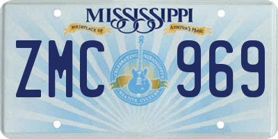 MS license plate ZMC969