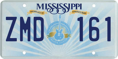 MS license plate ZMD161