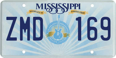 MS license plate ZMD169