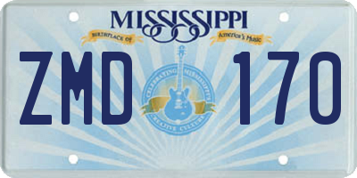 MS license plate ZMD170