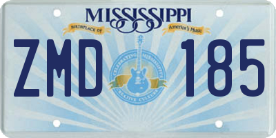 MS license plate ZMD185