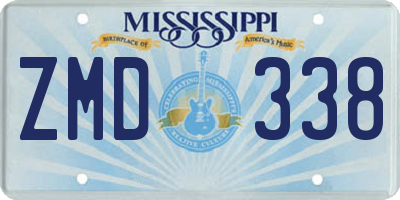 MS license plate ZMD338