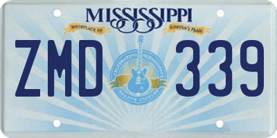 MS license plate ZMD339