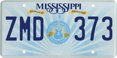 MS license plate ZMD373