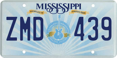 MS license plate ZMD439