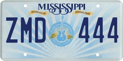 MS license plate ZMD444