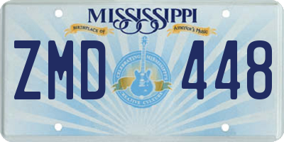 MS license plate ZMD448