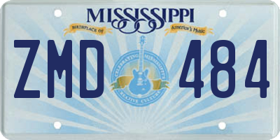 MS license plate ZMD484