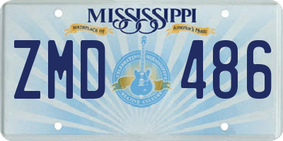 MS license plate ZMD486