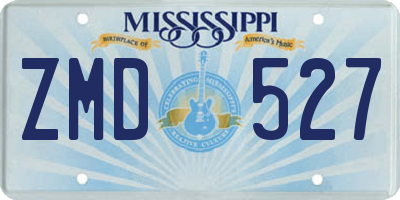 MS license plate ZMD527