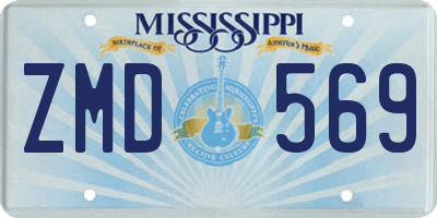 MS license plate ZMD569