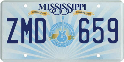 MS license plate ZMD659