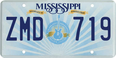 MS license plate ZMD719