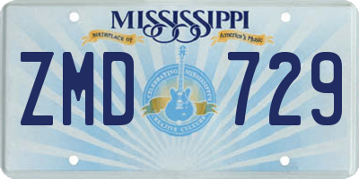 MS license plate ZMD729