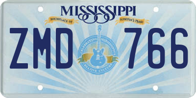 MS license plate ZMD766