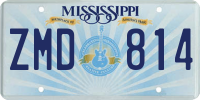 MS license plate ZMD814