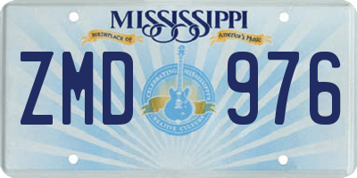 MS license plate ZMD976