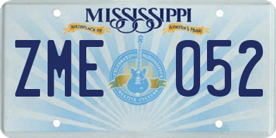 MS license plate ZME052