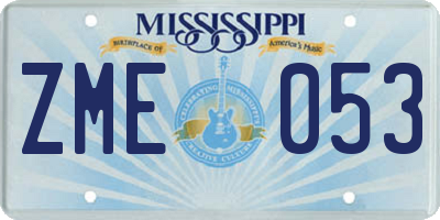 MS license plate ZME053