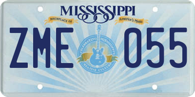 MS license plate ZME055